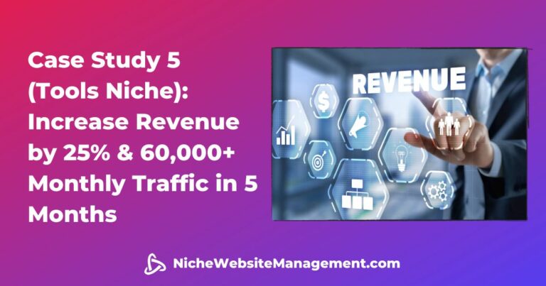 Case Study 5  (Tools Niche): Increase Revenue by 25% & 60,000+ Monthly Traffic (5 Months)