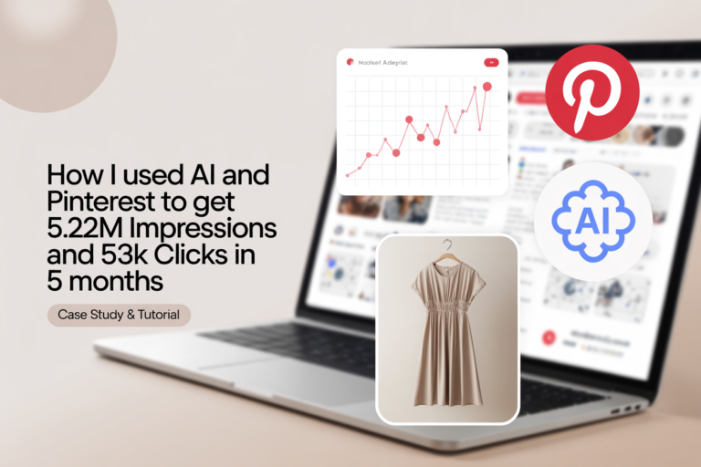 How I Used AI and Pinterest to Reach 5.22 Million Impressions and 53,000 Clicks in 5 Months (100% Automated)